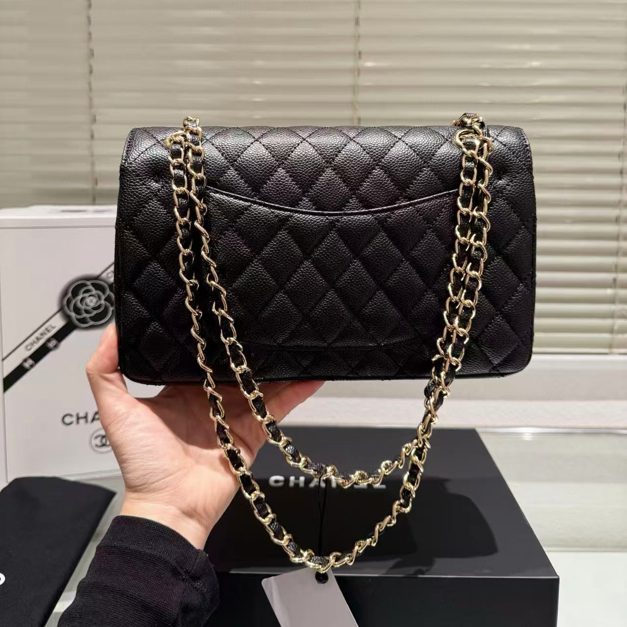 CHANE1 キャビアチェーンショルダー/クロスボディバッグ【50％割引+送料無料】