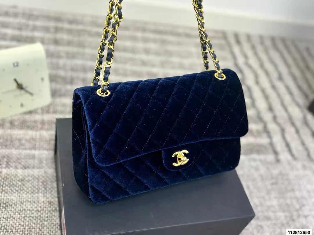 CHANE1 チェーンベルベットショルダー/クロスボディバッグ【50％割引+送料無料】