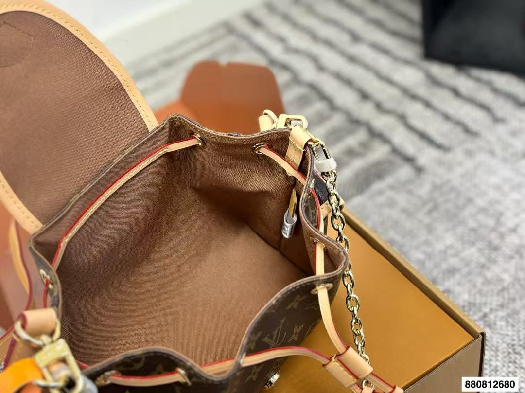 LVドローストリングプリントチェーンバッグ【50％割引+送料無料】