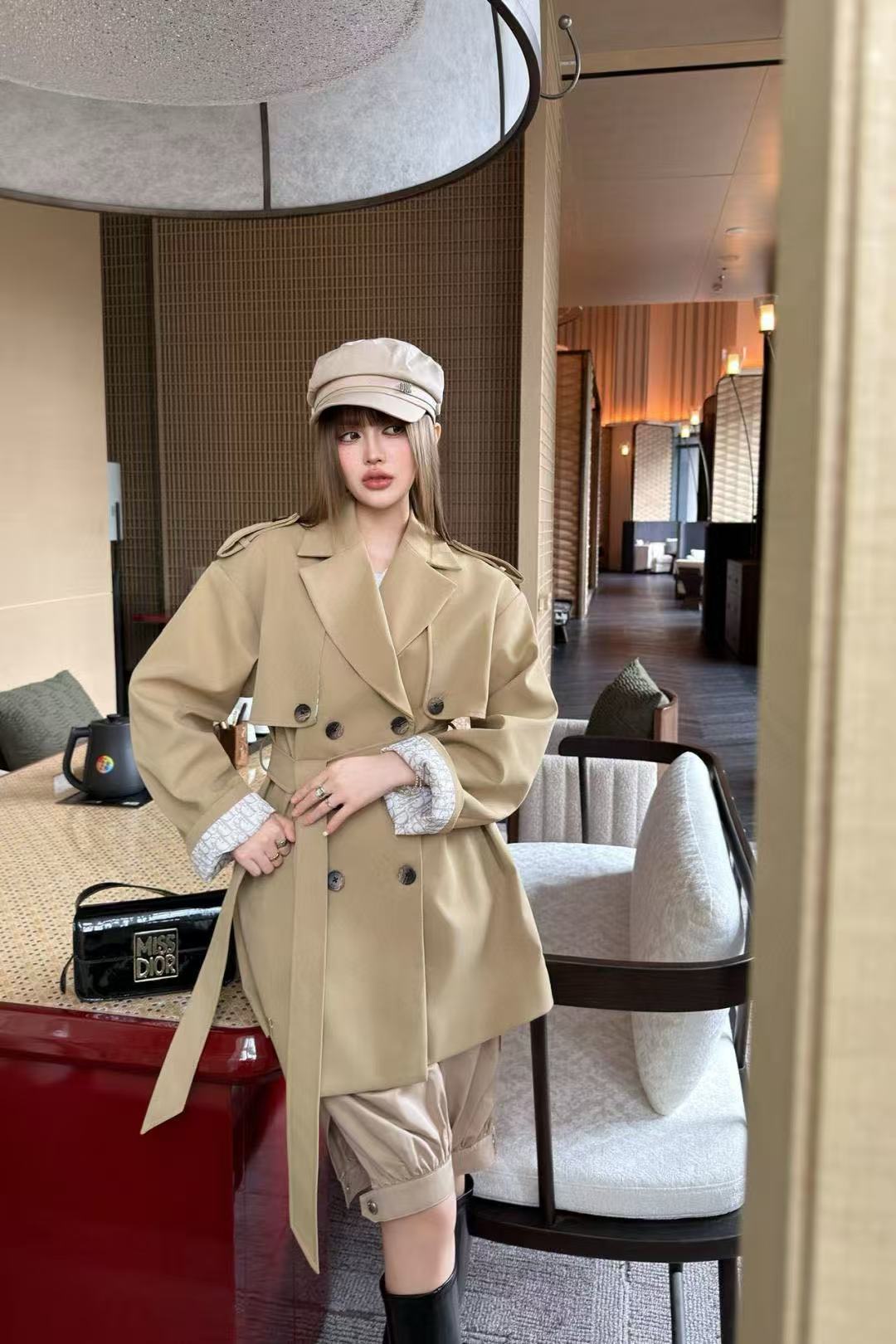 DIOR ダブルブレストトレンチコート【50％割引+送料無料】