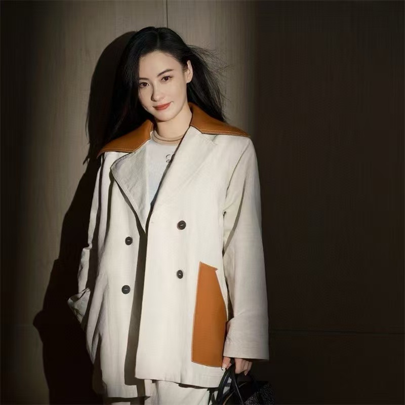 L0WEW ダブルブレスト ラペル ジャケット【50％割引+送料無料】