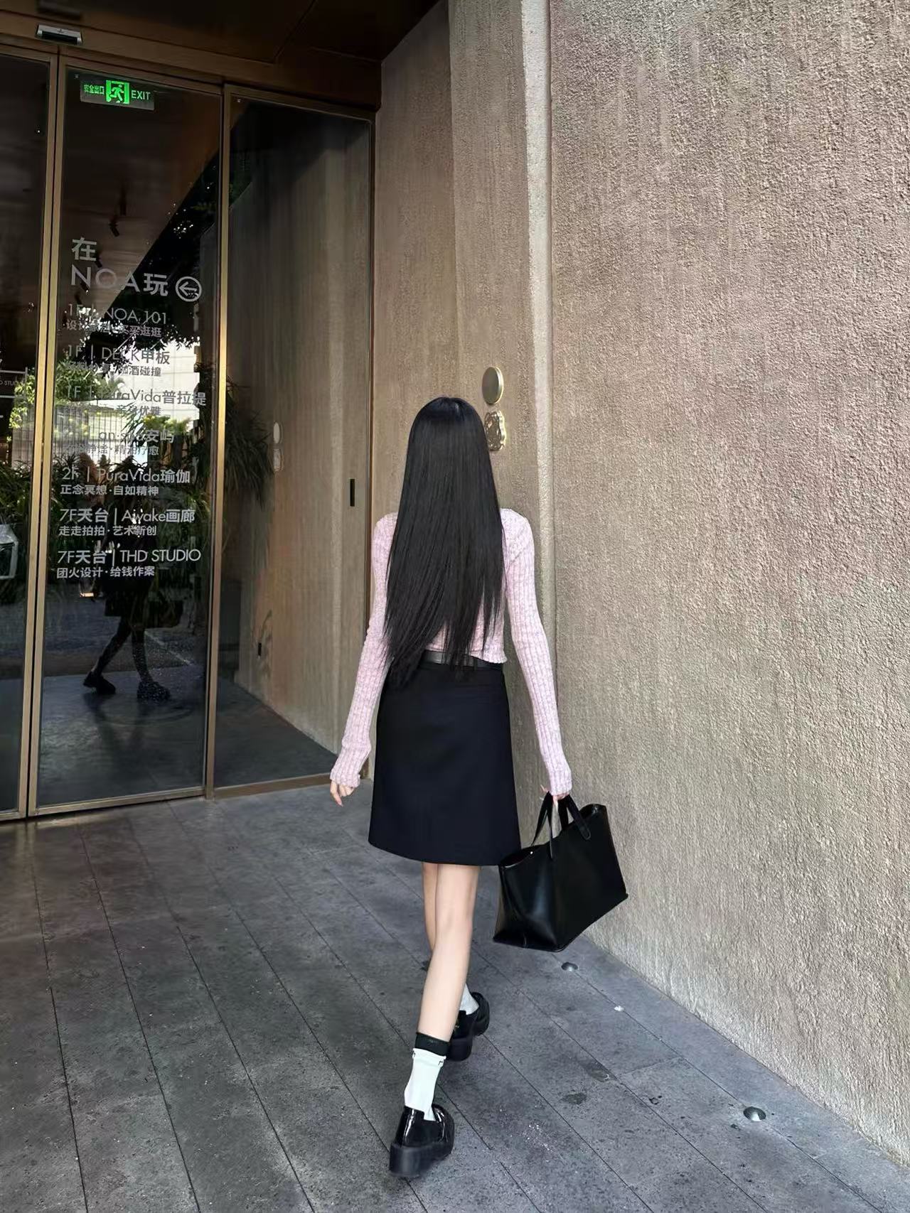 PR4DA ミニマリスト トライアングル ロゴ スカート【50％割引+送料無料】