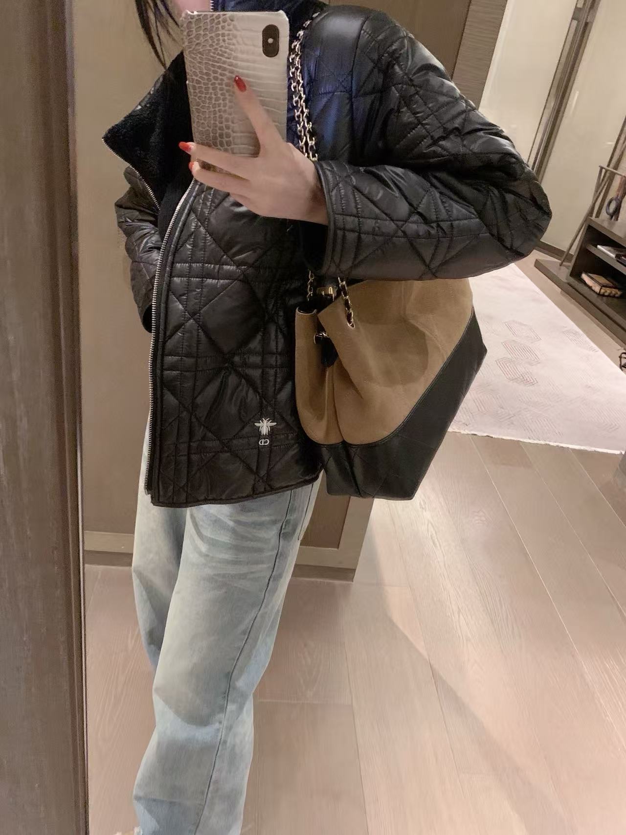 DIOR エンブロイダリー ビー キルティング ジャケット【50％割引+送料無料】