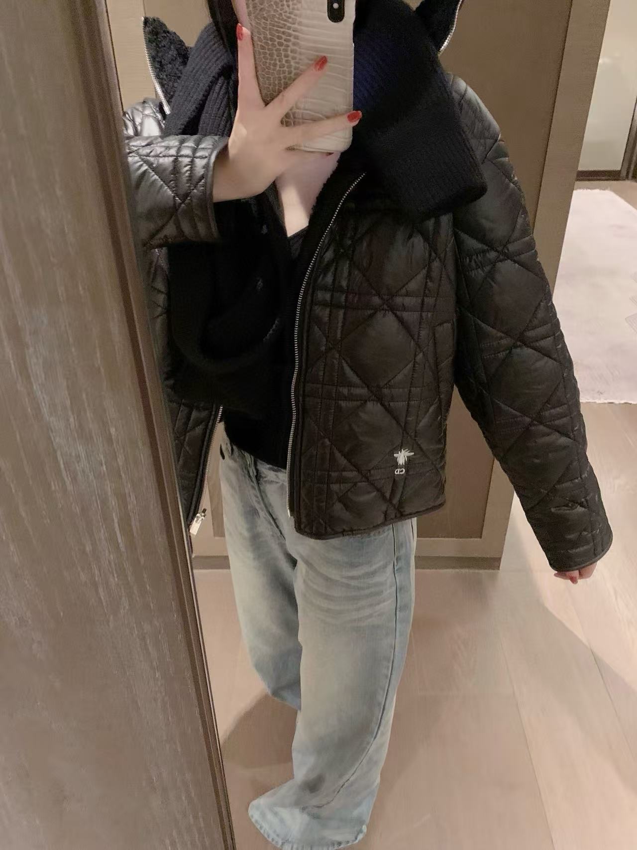 DIOR エンブロイダリー ビー キルティング ジャケット【50％割引+送料無料】