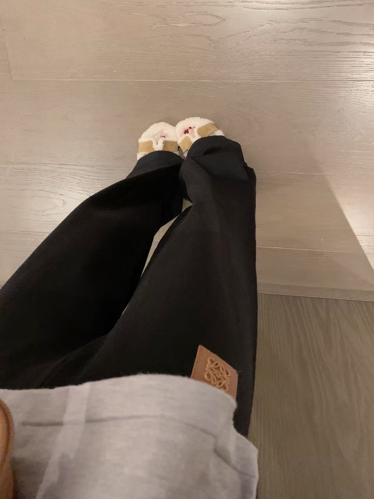 L0WEW ウール カラーブロック Vネック カーディガンとパンツのツーピースセット【50％割引+送料無料】