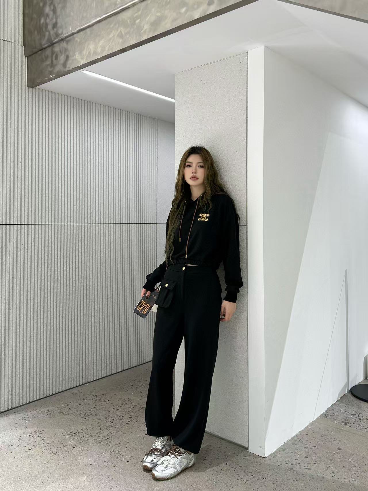 CEL1NE パーカー + パンツ ツーピースセット【50％割引+送料無料】