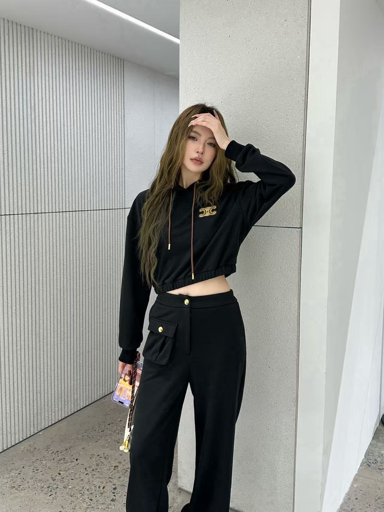 CEL1NE パーカー + パンツ ツーピースセット【50％割引+送料無料】