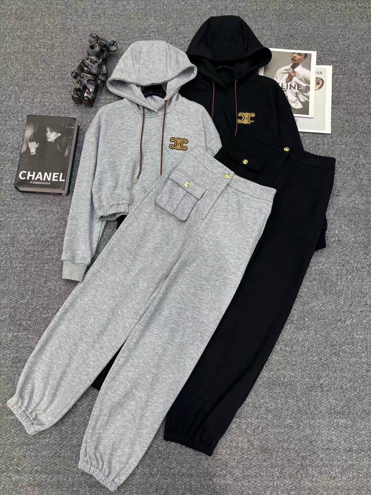 CEL1NE パーカー + パンツ ツーピースセット【50％割引+送料無料】