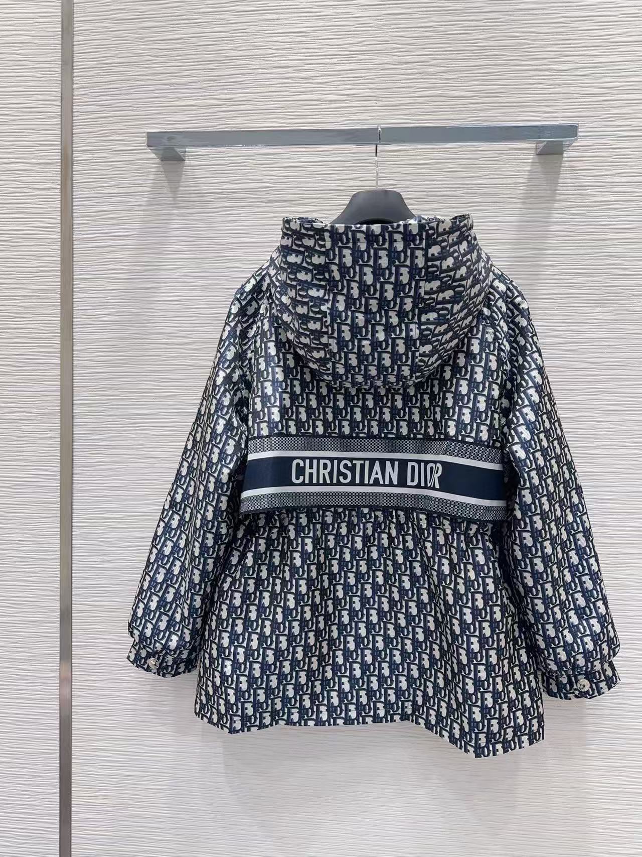 DIOR フード付きジャカード ドローストリング コットン ジャケット【50％割引+送料無料】