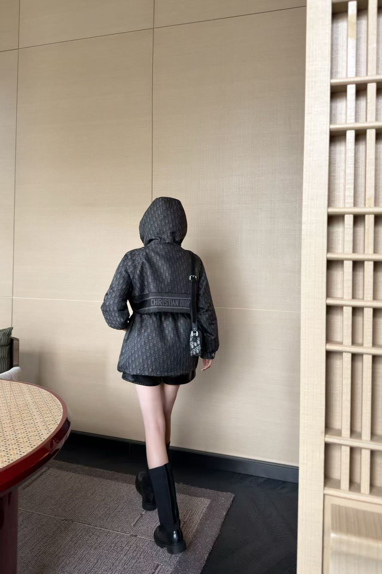 DIOR フード付きジャカード ツーポケット ジャケット【50％割引+送料無料】