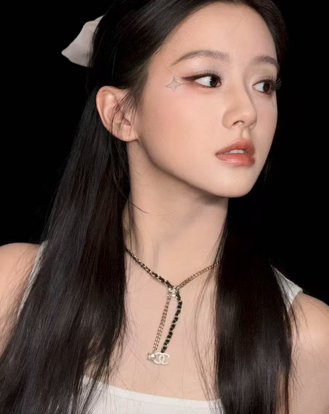 CHANE1レザーダブルCネックレス【50％割引+送料無料】