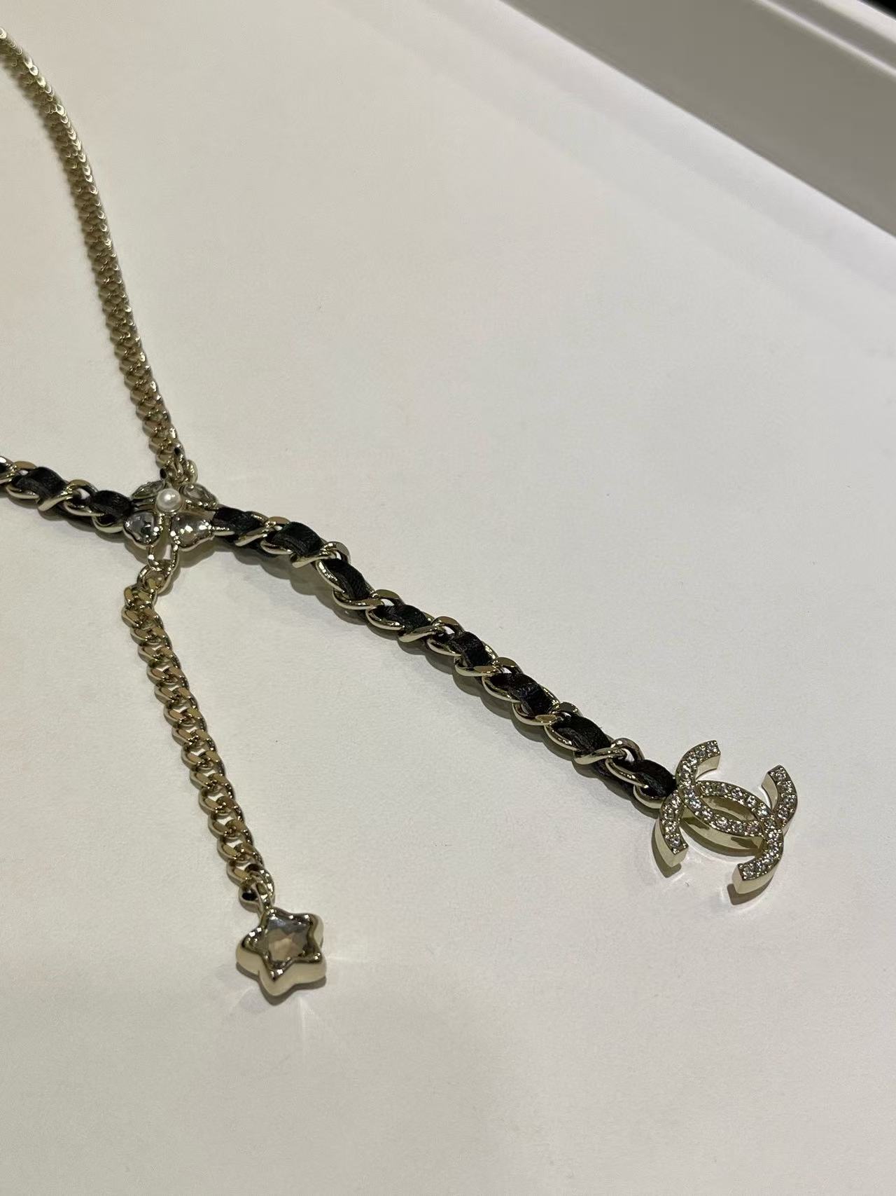 CHANE1レザーダブルCネックレス【50％割引+送料無料】