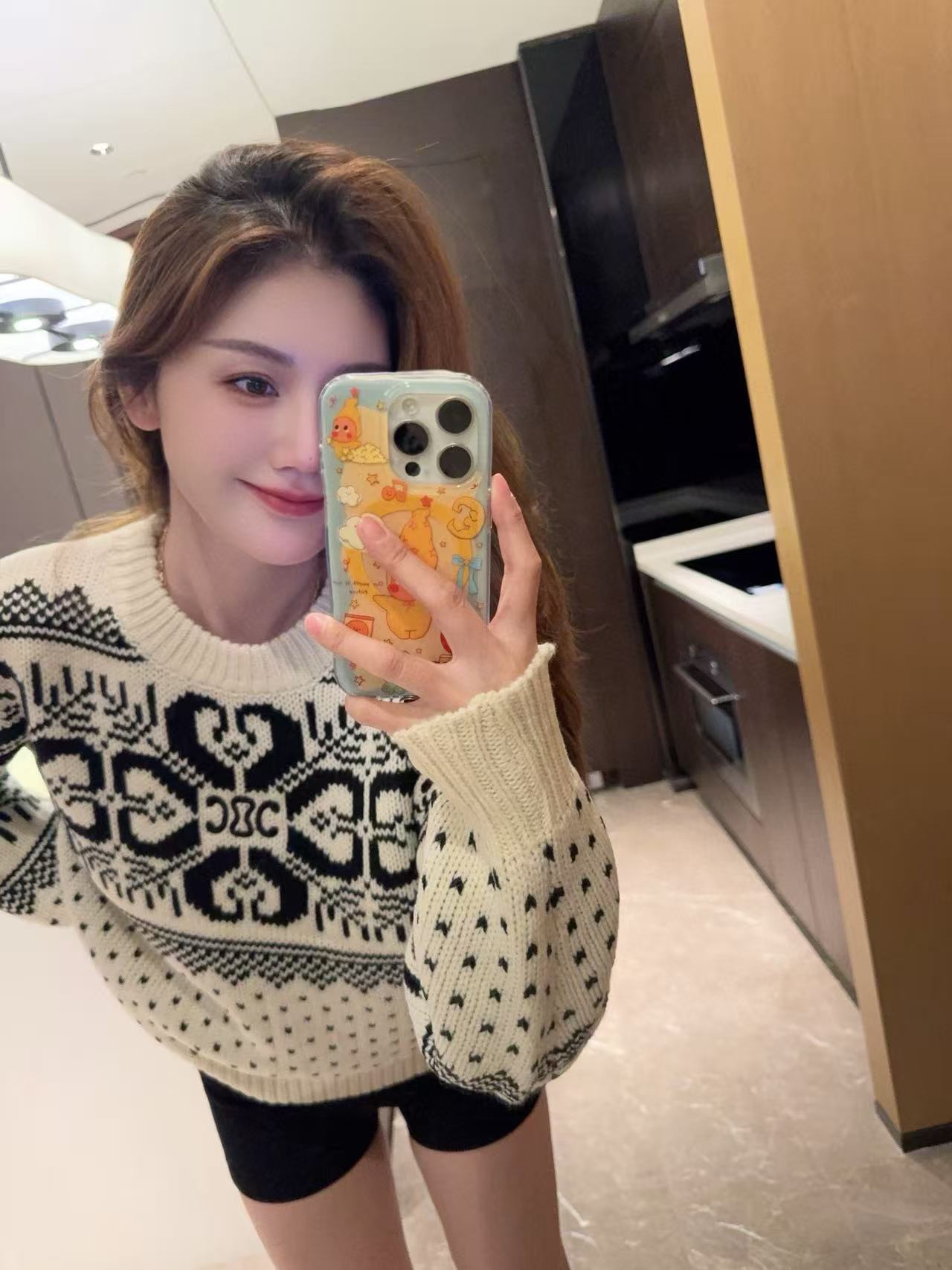 CEL1NE 凱旋門カラーブロックセーター【50％割引+送料無料】