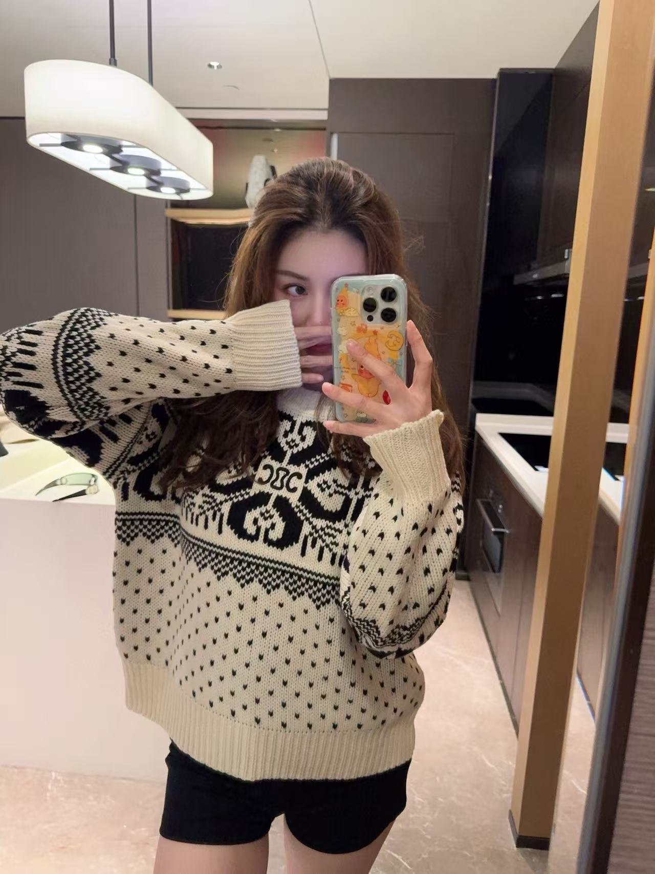 CEL1NE 凱旋門カラーブロックセーター【50％割引+送料無料】