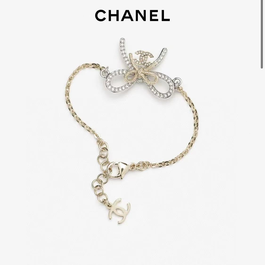 CHANE1 ボウ ダイヤモンド ブレスレット【50％割引+送料無料】