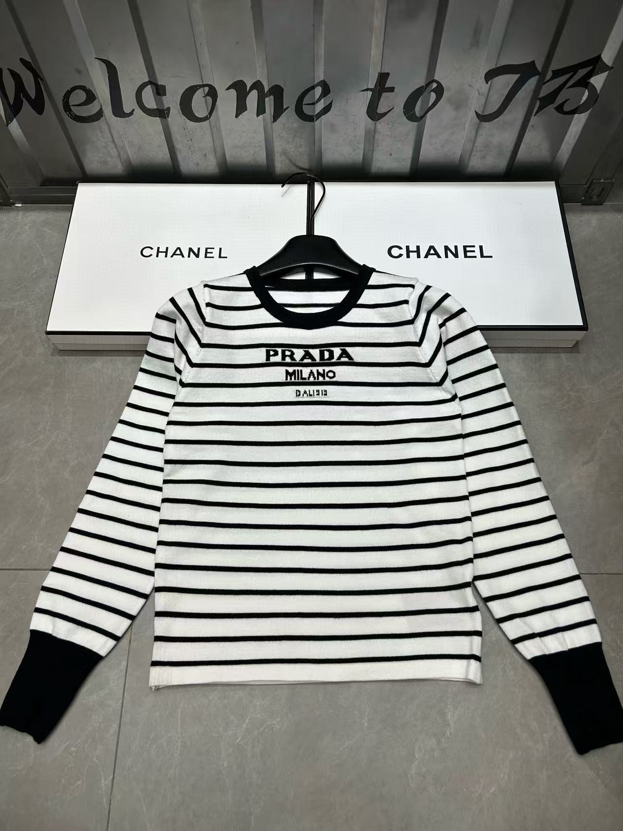 DIOR ストライプ レター ウール セーター【50％割引+送料無料】