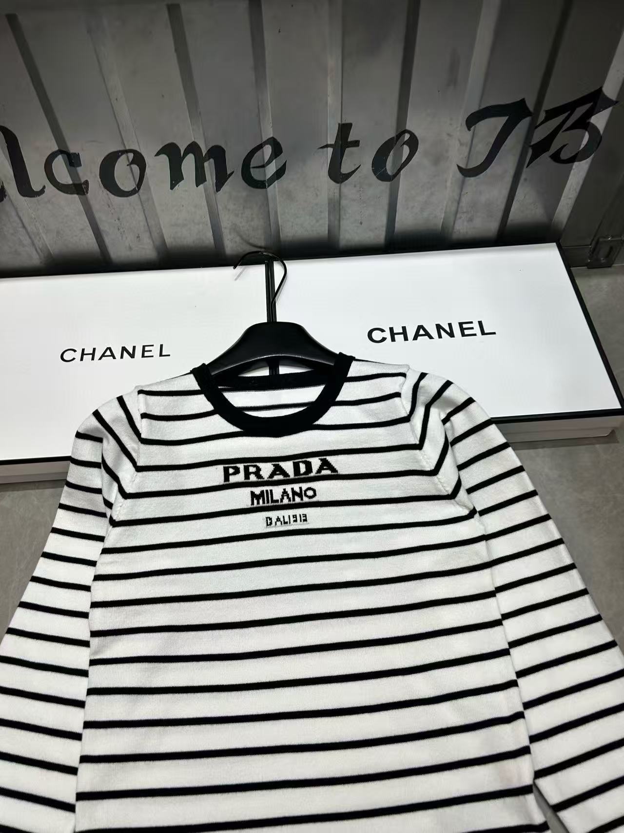 DIOR ストライプ レター ウール セーター【50％割引+送料無料】