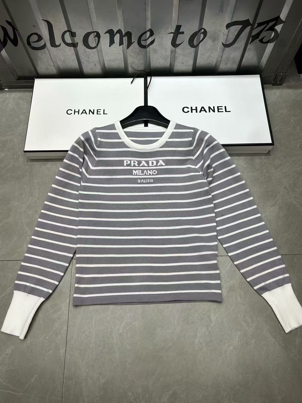 DIOR ストライプ レター ウール セーター【50％割引+送料無料】