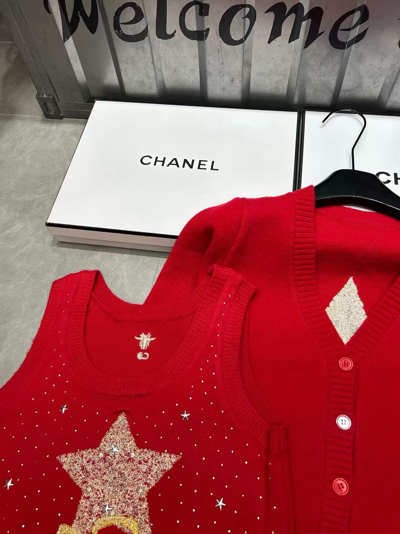 DIOR ウールベスト + カーディガン ツーピースセット【50％割引+送料無料】