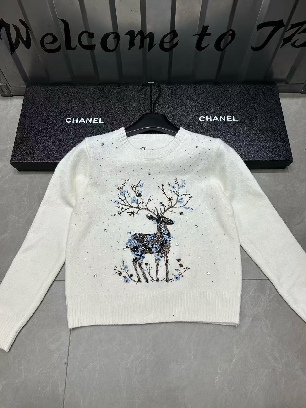 DI0RCD ラインストーン ディア セーター【50％割引+送料無料】