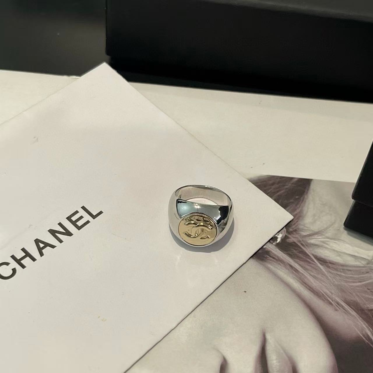 CHANE1シンプルなダブルCリング【50％割引+送料無料】