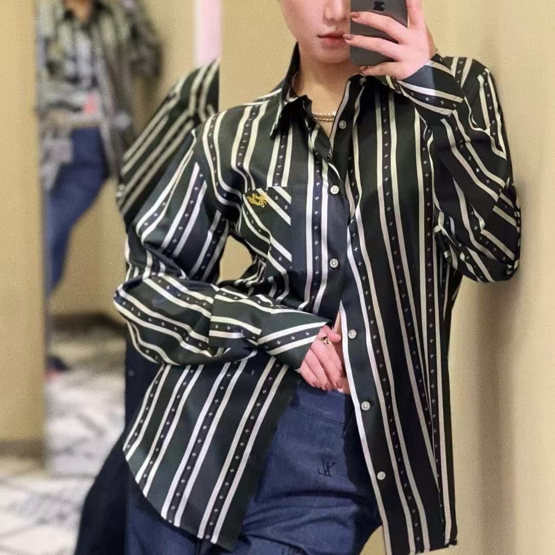 LVシルクシャツ【50％割引+送料無料】