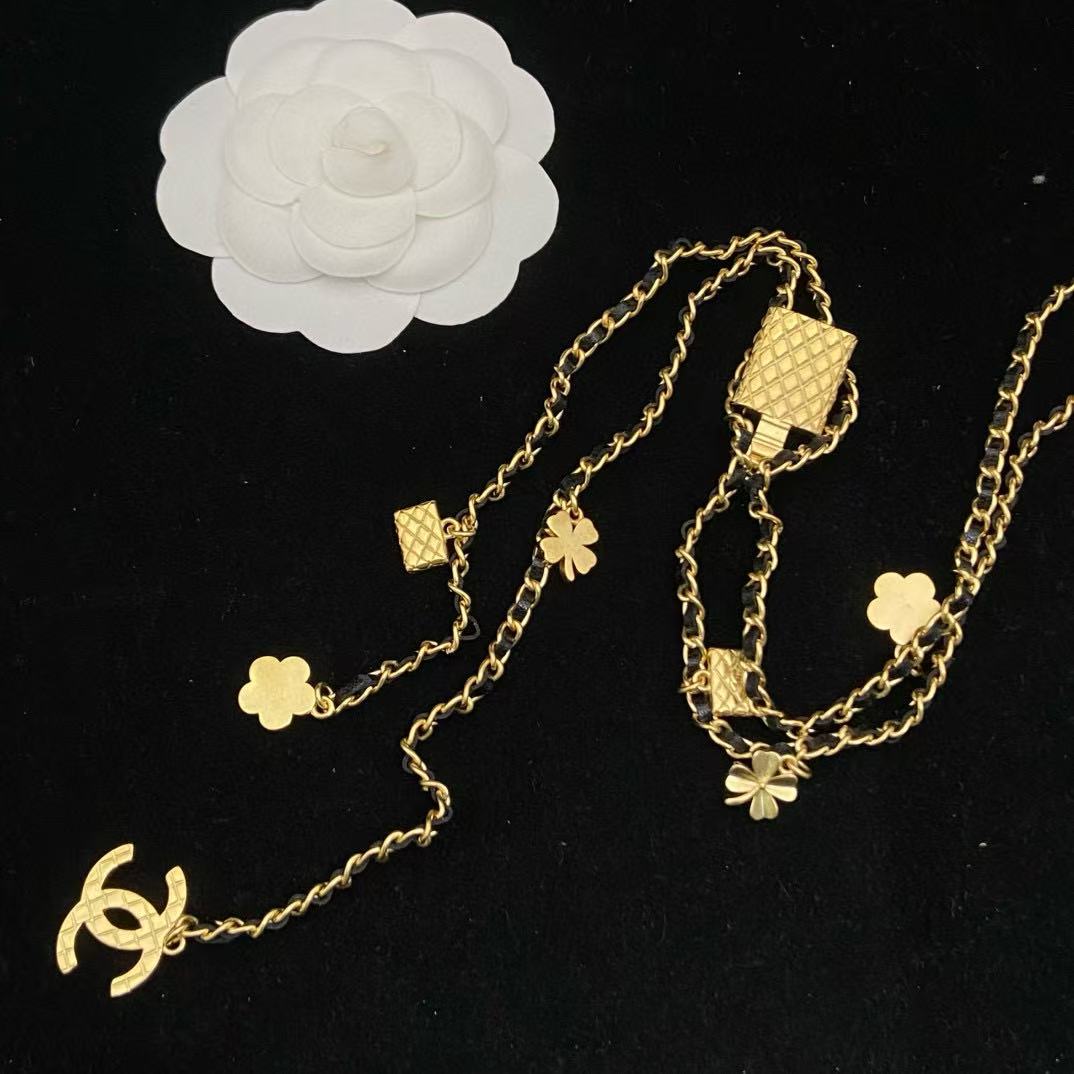 CHANE1ダブルCの香水瓶セーターチェーン【50％割引+送料無料】