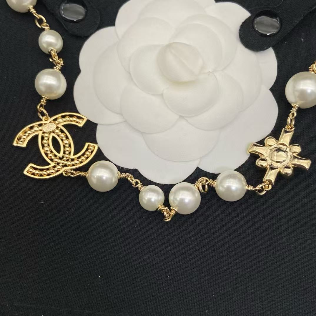 CHANE1 パール ダブルC ネックレス【50％割引+送料無料】