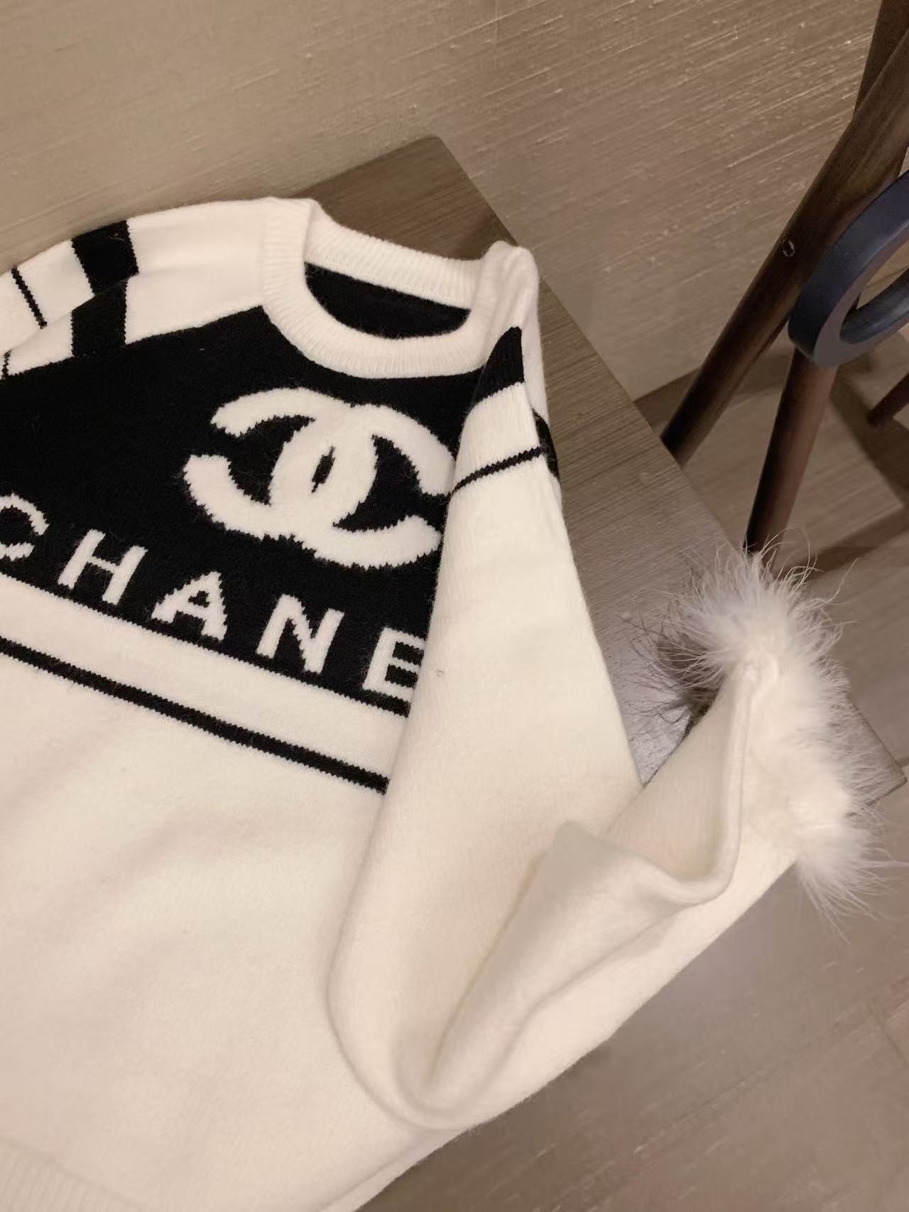 CHANE1 カラーブロック ダブルC セーター【50％割引+送料無料】