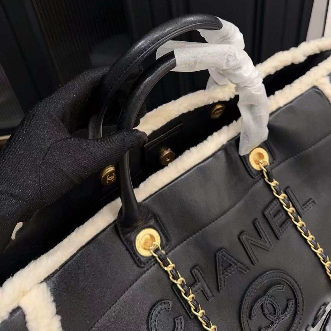 CHANE1 高品質ウールレザーショッピングバッグ【50％割引+送料無料】