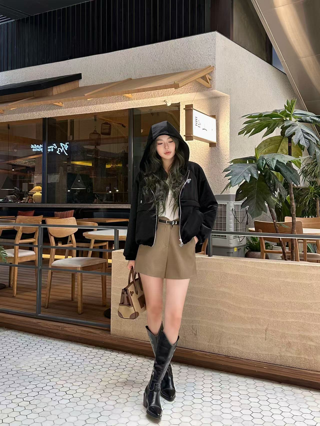 PR4DA 高品質フード付きベルベットジャケット【50％割引+送料無料】