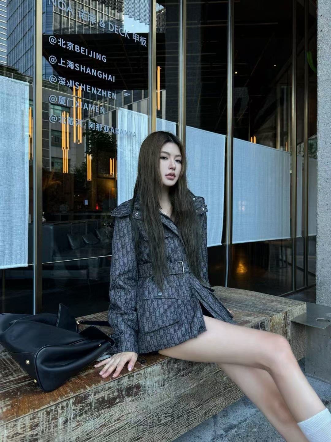 DIOR ジャカード フード付きキルティングジャケット【50％割引+送料無料】