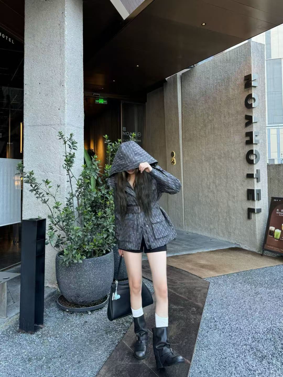 DIOR ジャカード フード付きキルティングジャケット【50％割引+送料無料】