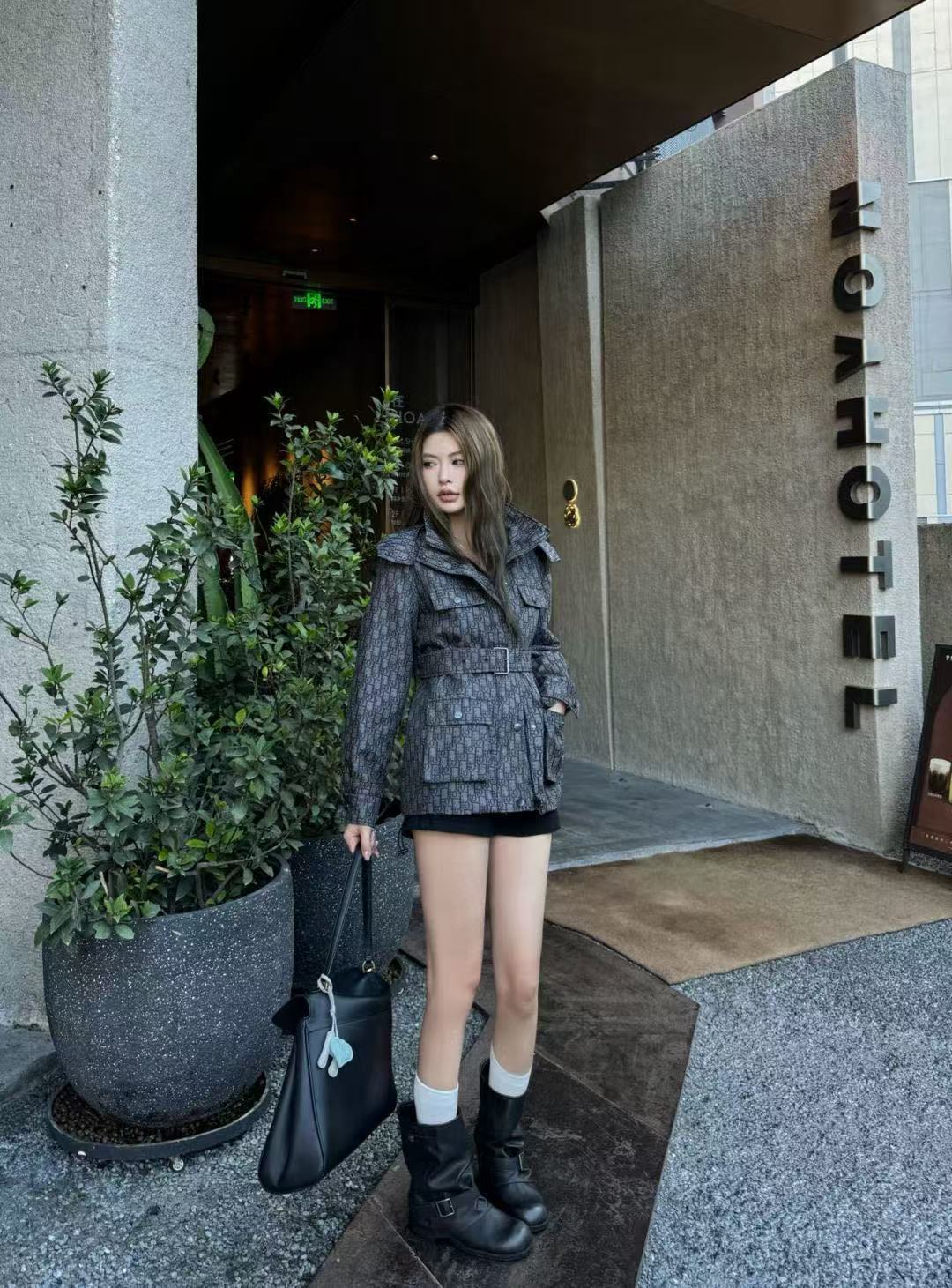 DIOR ジャカード フード付きキルティングジャケット【50％割引+送料無料】