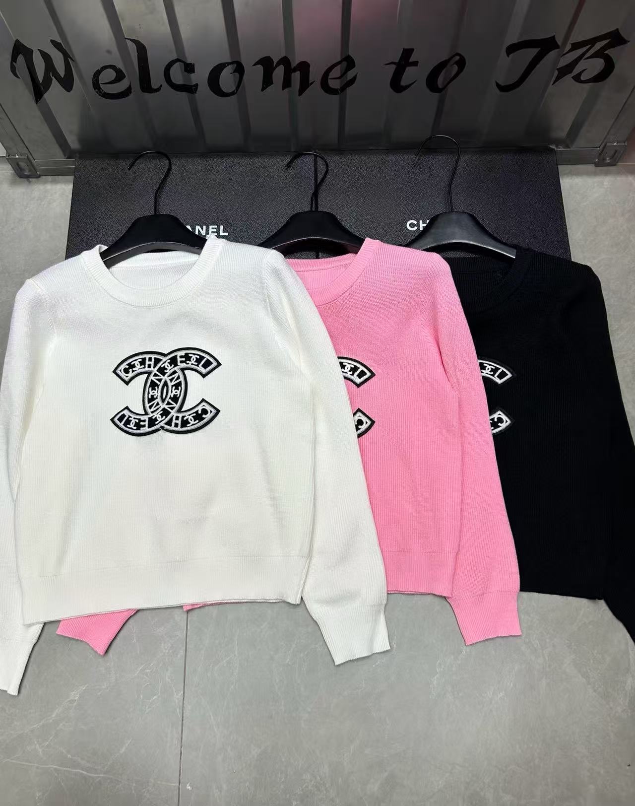 CHANE1 ダブルCレターセーター【50％割引+送料無料】