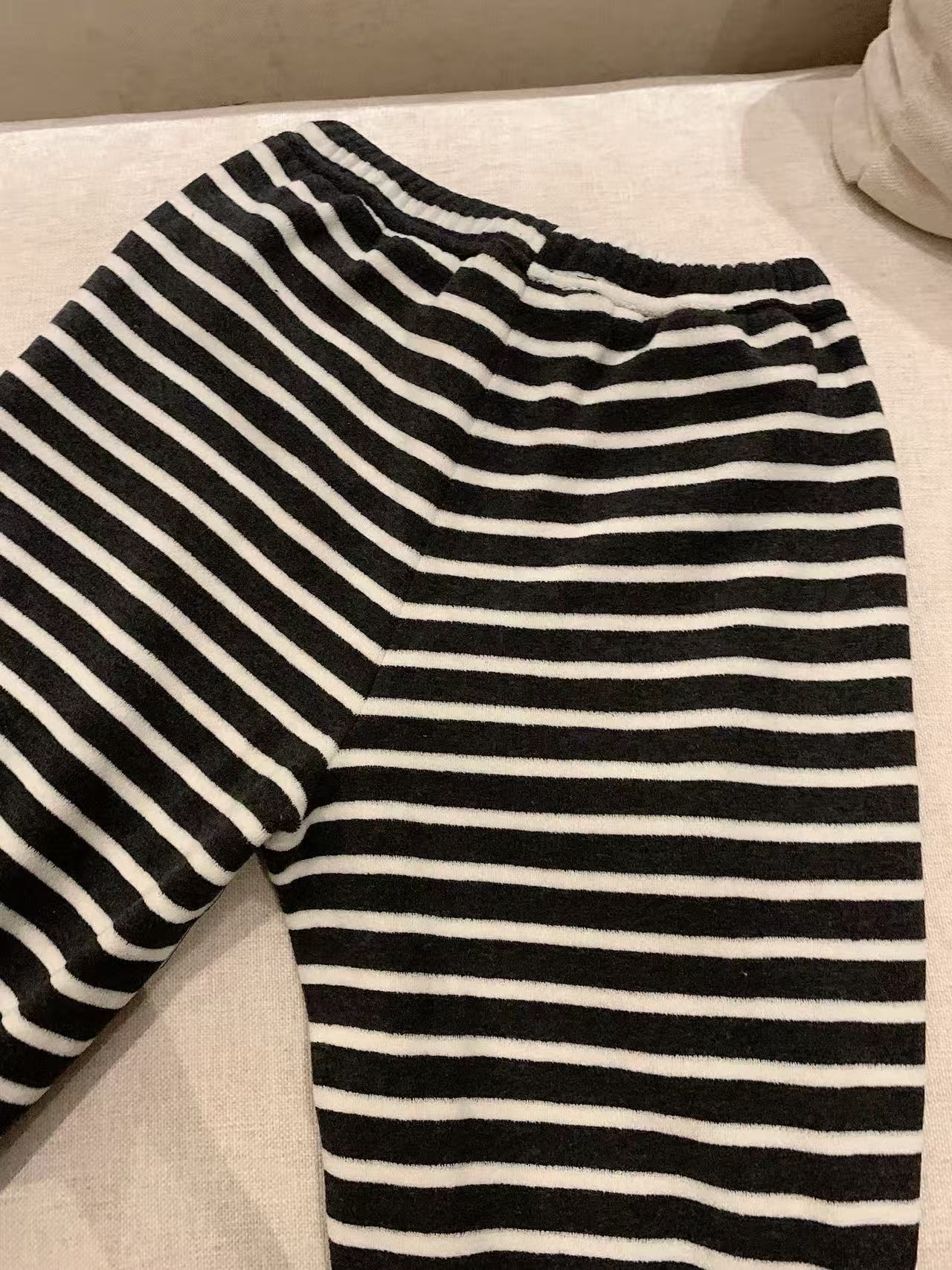 CHANE1 ダブルC ストライプ カジュアル トラウザーズ【50％割引+送料無料】