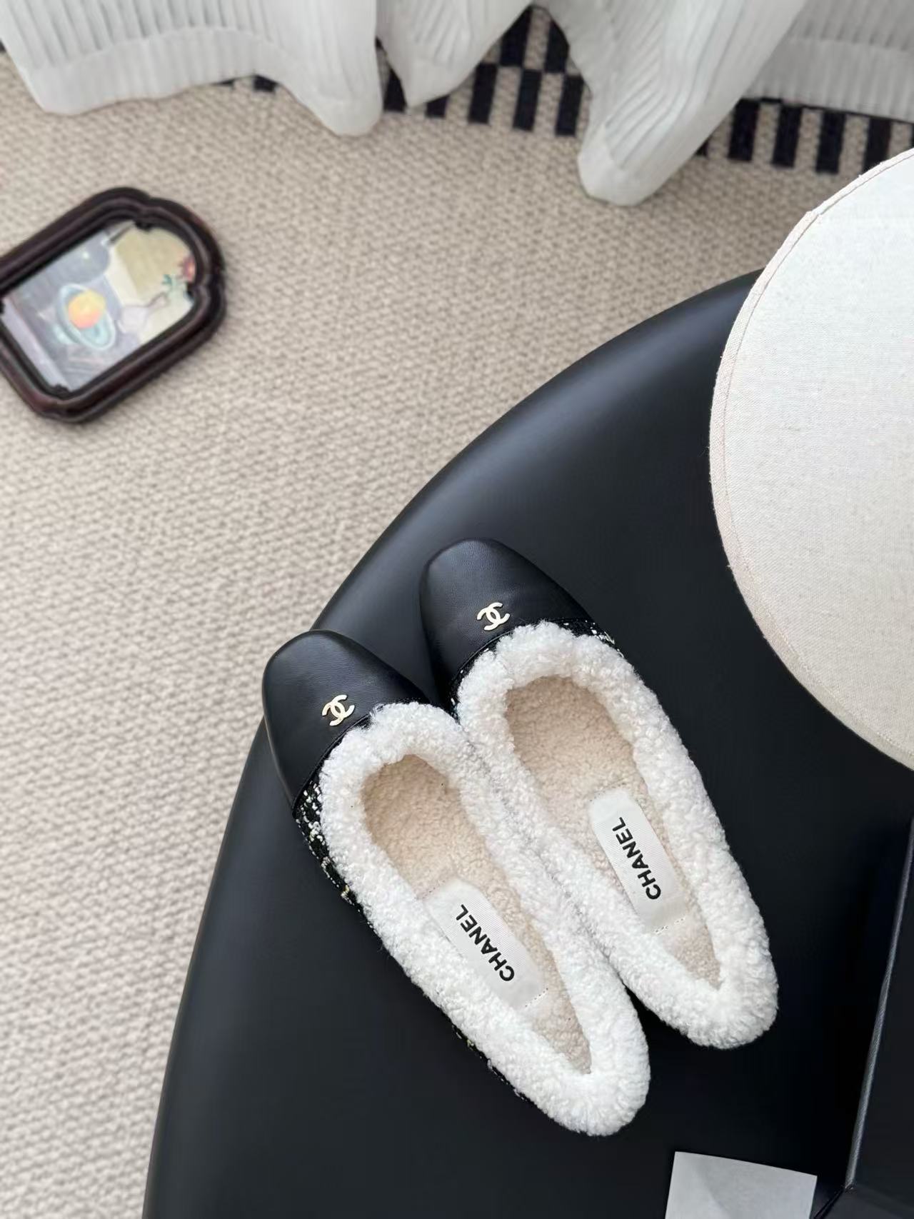 CHANE1 高品質ダブルCウールフラットシューズ【50％割引+送料無料】