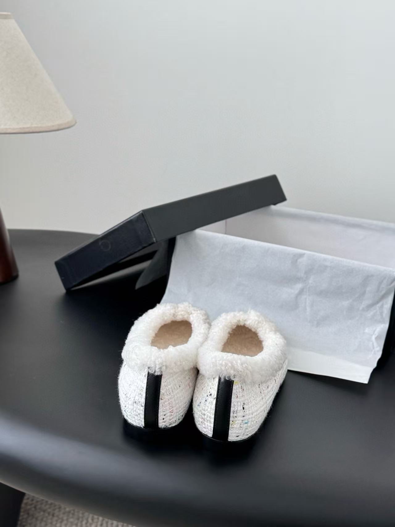 CHANE1 高品質ダブルCウールフラットシューズ【50％割引+送料無料】