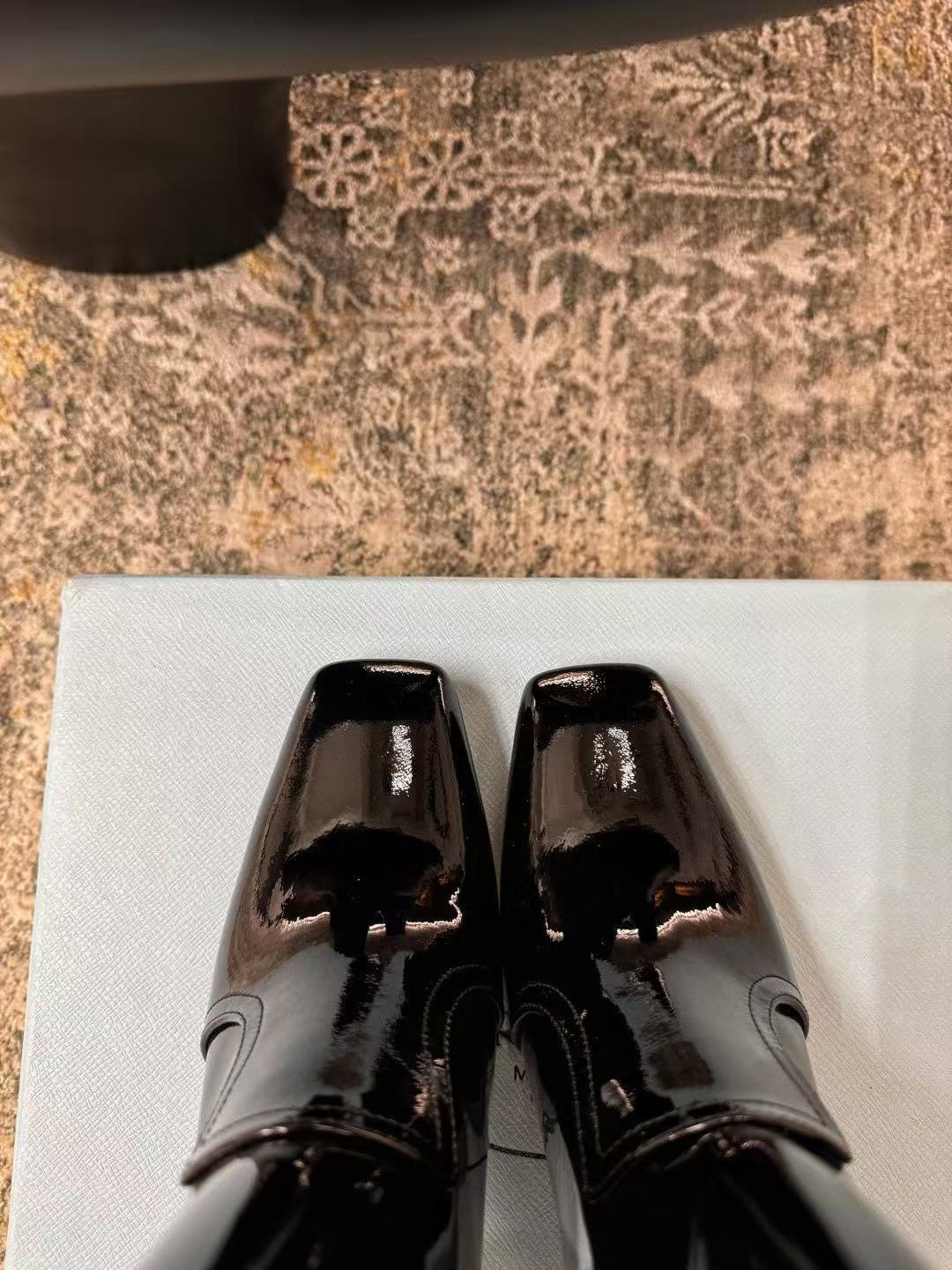 PR4DA 高品質スクエアトゥハイヒールアンクルブーツ【50％割引+送料無料】