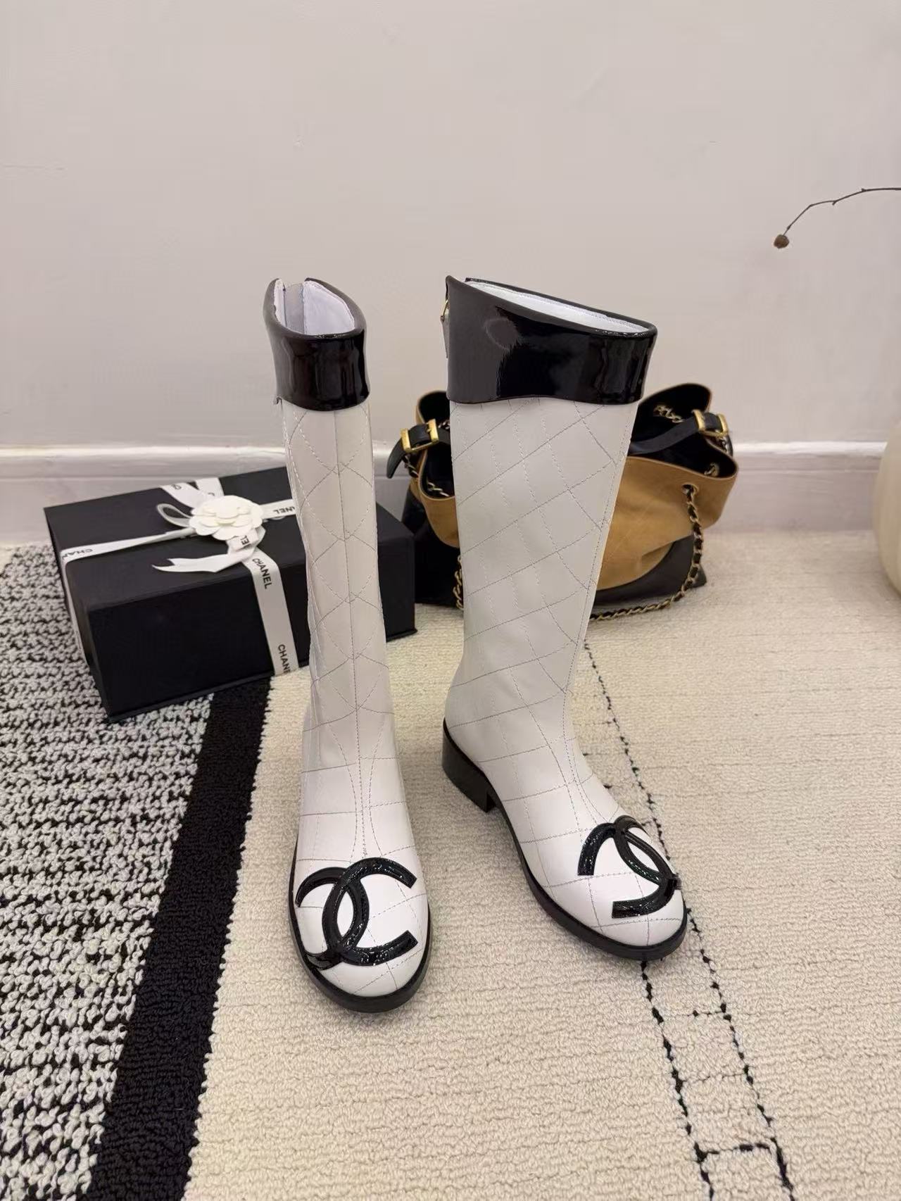 CHANE1 高品質ダブルCラムスキンロングブーツ【50％割引+送料無料】