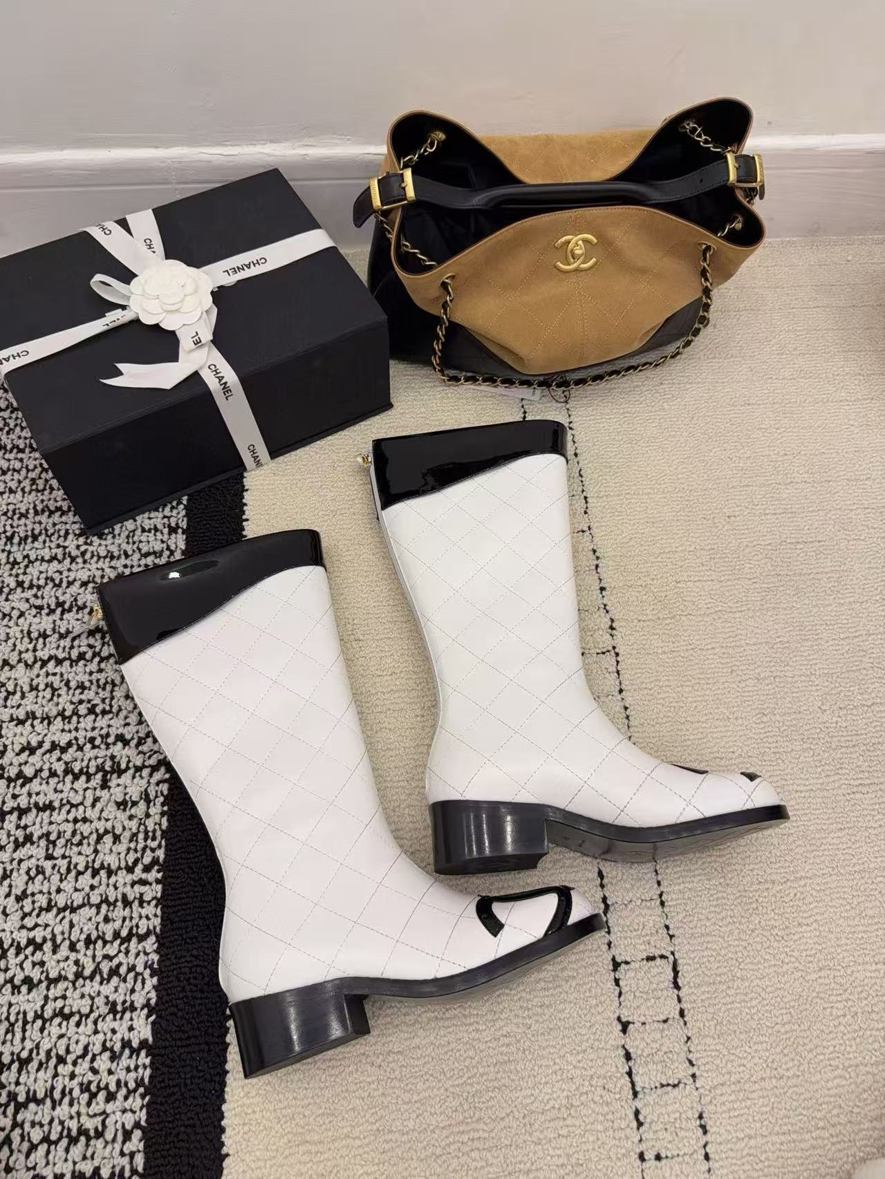 CHANE1 高品質ダブルCラムスキンロングブーツ【50％割引+送料無料】