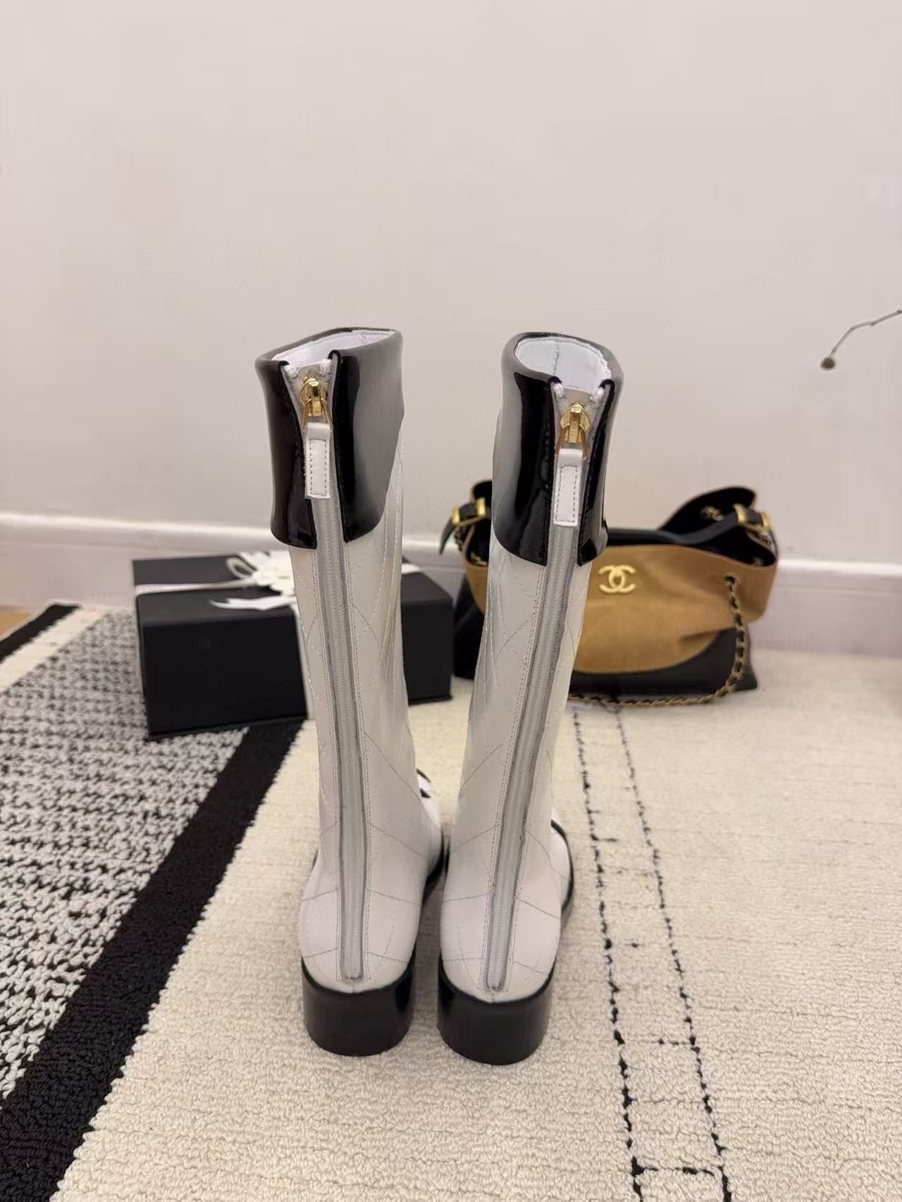 CHANE1 高品質ダブルCラムスキンロングブーツ【50％割引+送料無料】