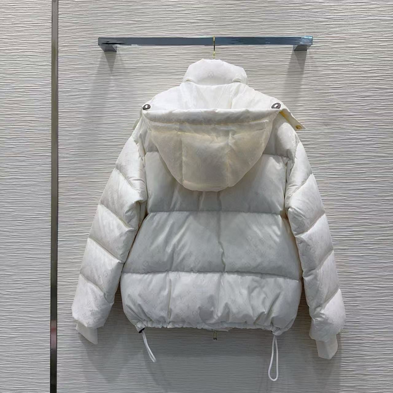 LVフード付きジャカードダウンジャケット【50％割引+送料無料】【50％割引+送料無料】