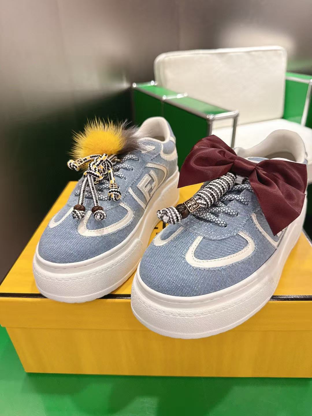 FEND1 高品質厚底スニーカー【50％割引+送料無料】