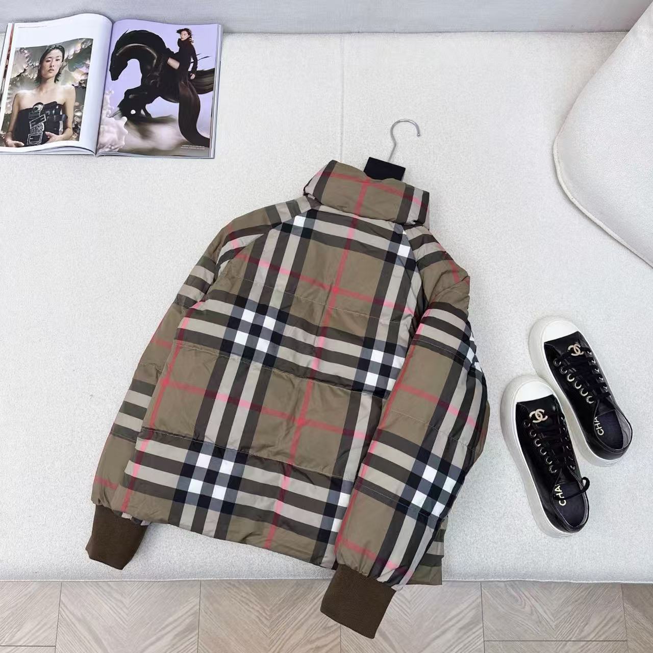 BUR8ERRY チェック柄リバーシブルダウンジャケット【50％割引+送料無料】