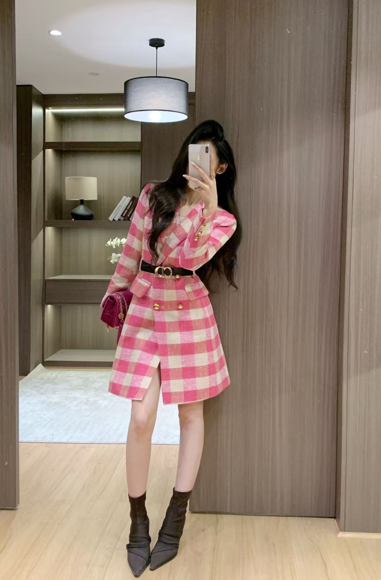 DIORの高品質CDチェックドレス【50％割引+送料無料】