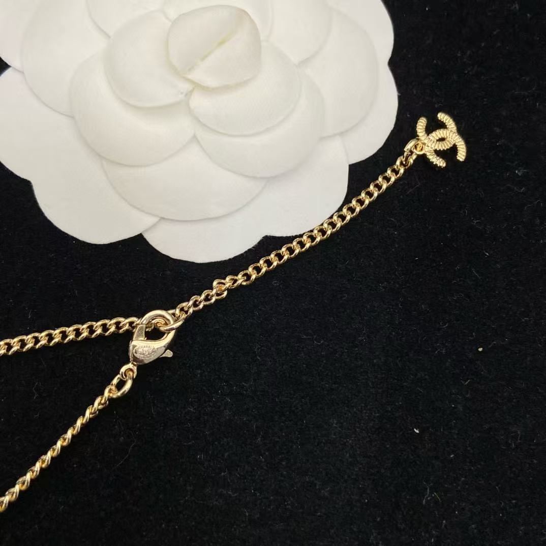 CHANE1 ダブルC ダイヤモンドネックレス【50％割引+送料無料】