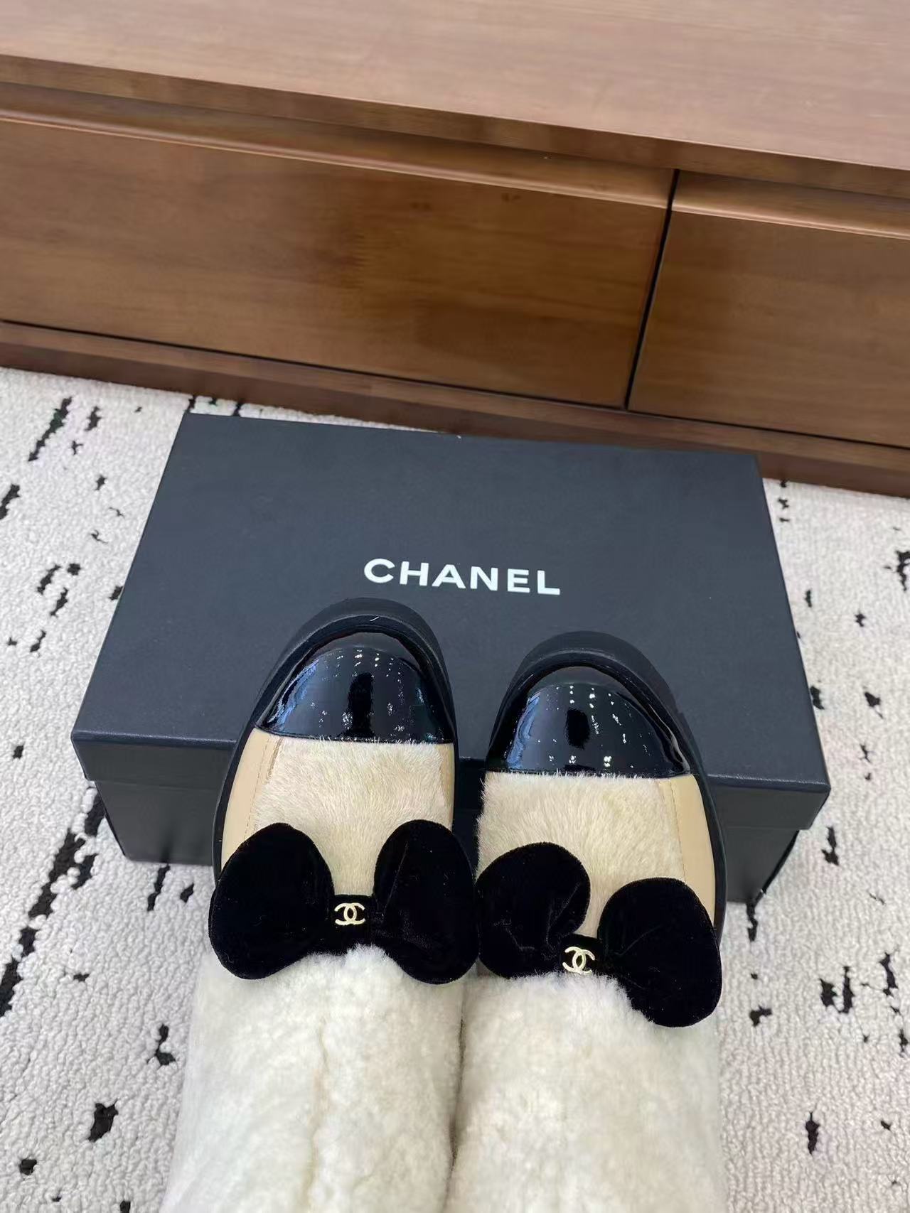 CHANE1 高品質ウール ボウアンクルブーツ【50％割引+送料無料】