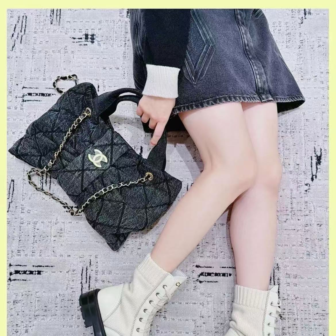 CHANE1 ボウチェーンハンドバッグ【50％割引+送料無料】