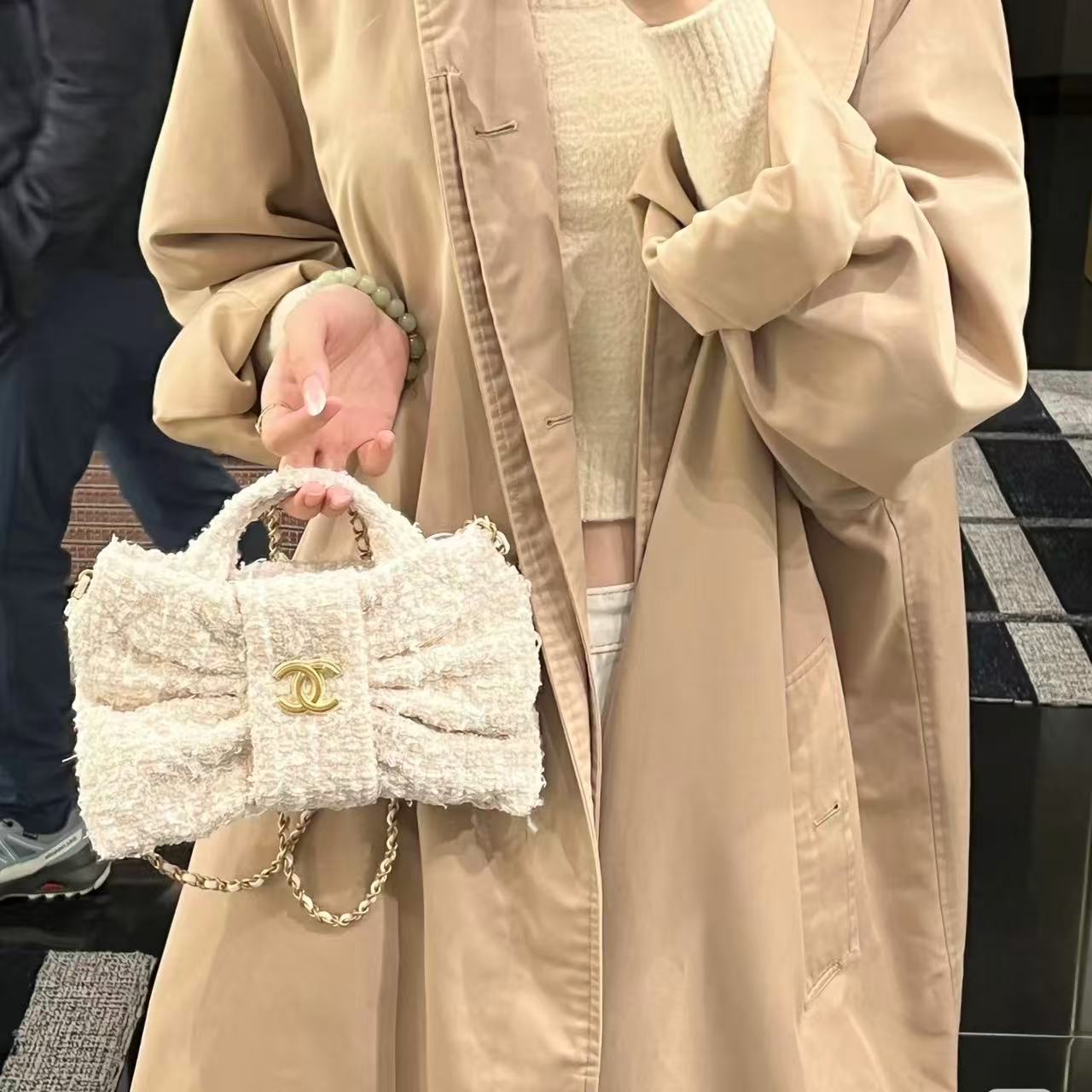 CHANE1 ボウウールチェーンバッグ【50％割引+送料無料】